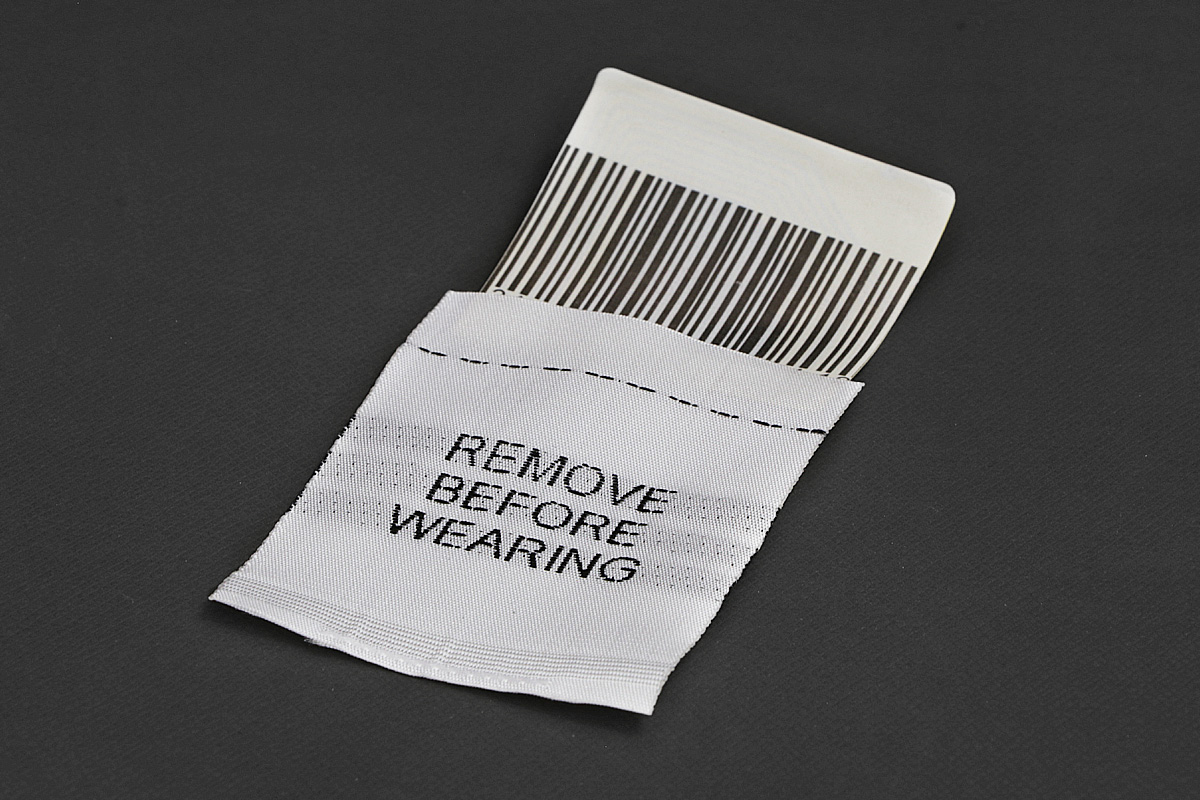 RF woven label security